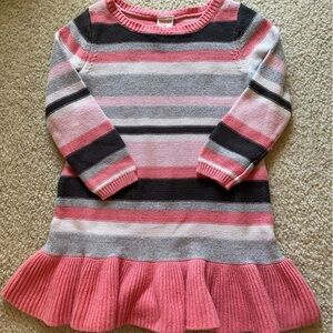 Gymboree Pink and Gray Striped Dress